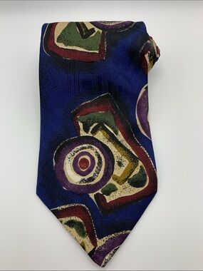 Vintage Christian Dior Abstract Silk Art Tie